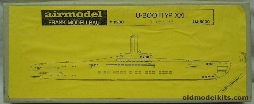 Airmodel 1/200 German U-Boat Type XXI U2518, AM-5000 plastic model kit